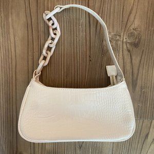 Mini Shoulder Purse, Croc Pattern, Vegan Leather